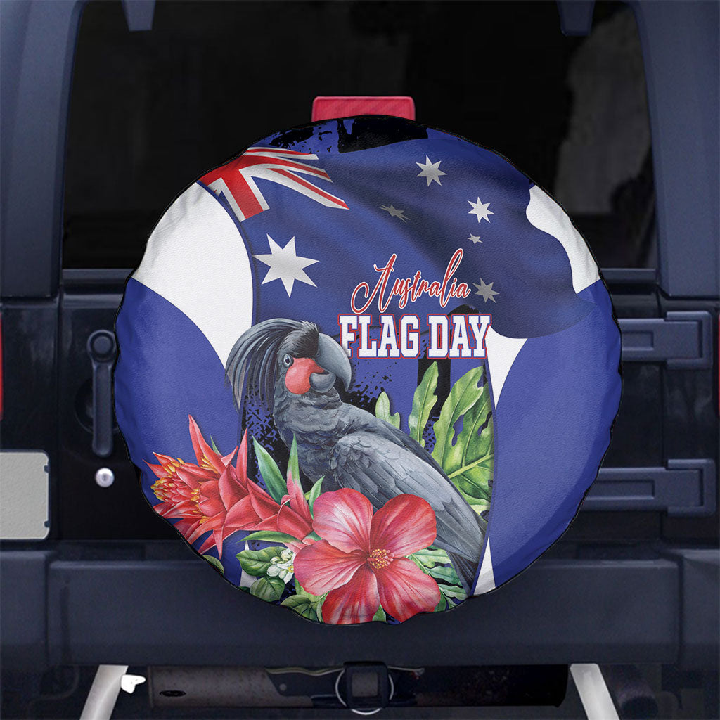 Australian National Flag Day Spare Tire Cover Palm Cockatoo Proud Of Our Flag