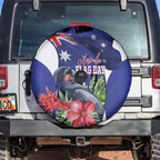 Australian National Flag Day Spare Tire Cover Palm Cockatoo Proud Of Our Flag