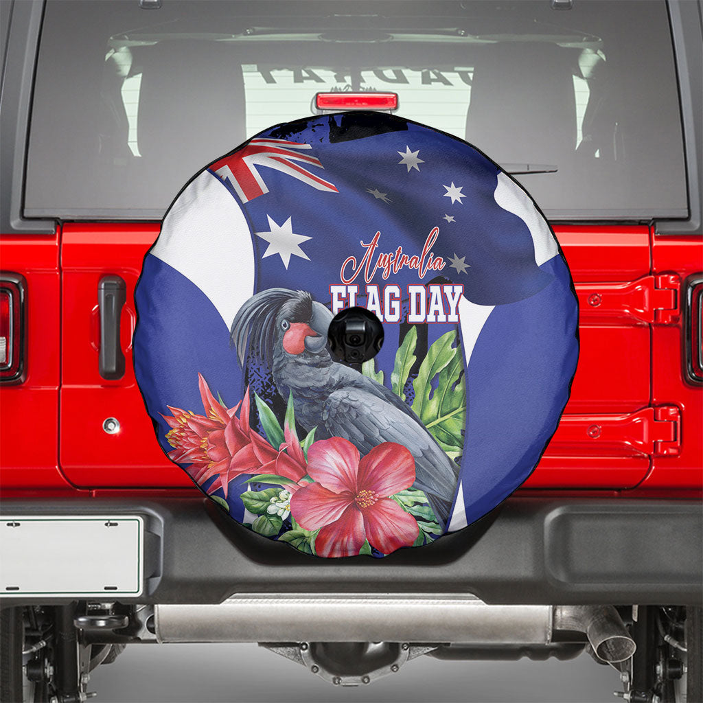 Australian National Flag Day Spare Tire Cover Palm Cockatoo Proud Of Our Flag
