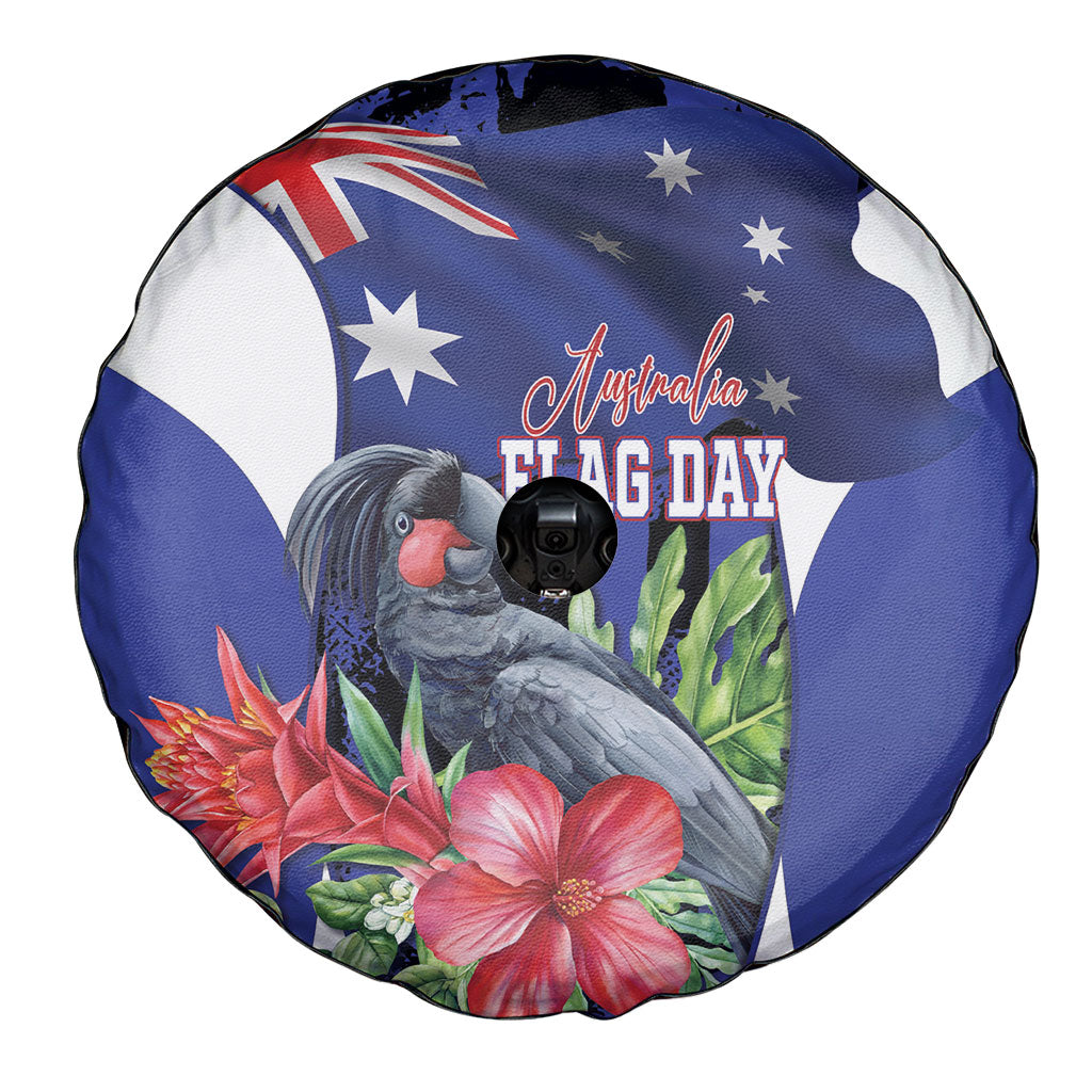 Australian National Flag Day Spare Tire Cover Palm Cockatoo Proud Of Our Flag