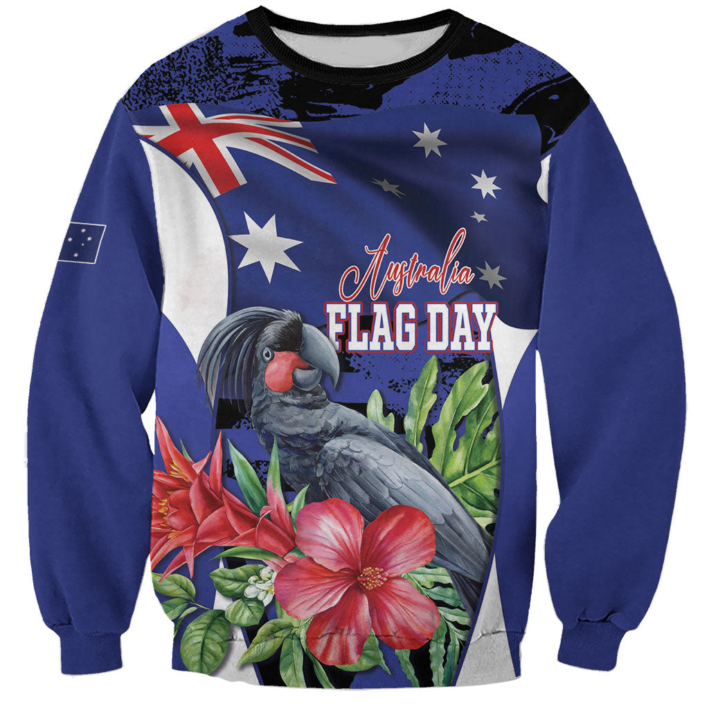Australian National Flag Day Sweatshirt Palm Cockatoo Proud Of Our Flag