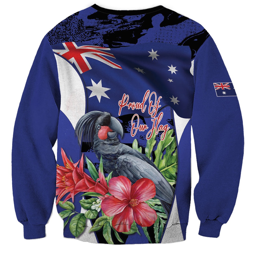 Australian National Flag Day Sweatshirt Palm Cockatoo Proud Of Our Flag