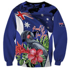 Australian National Flag Day Sweatshirt Palm Cockatoo Proud Of Our Flag