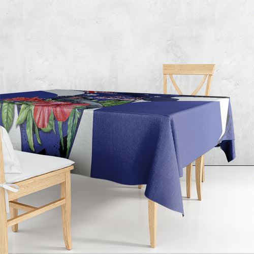 Australian National Flag Day Tablecloth Palm Cockatoo Proud Of Our Flag