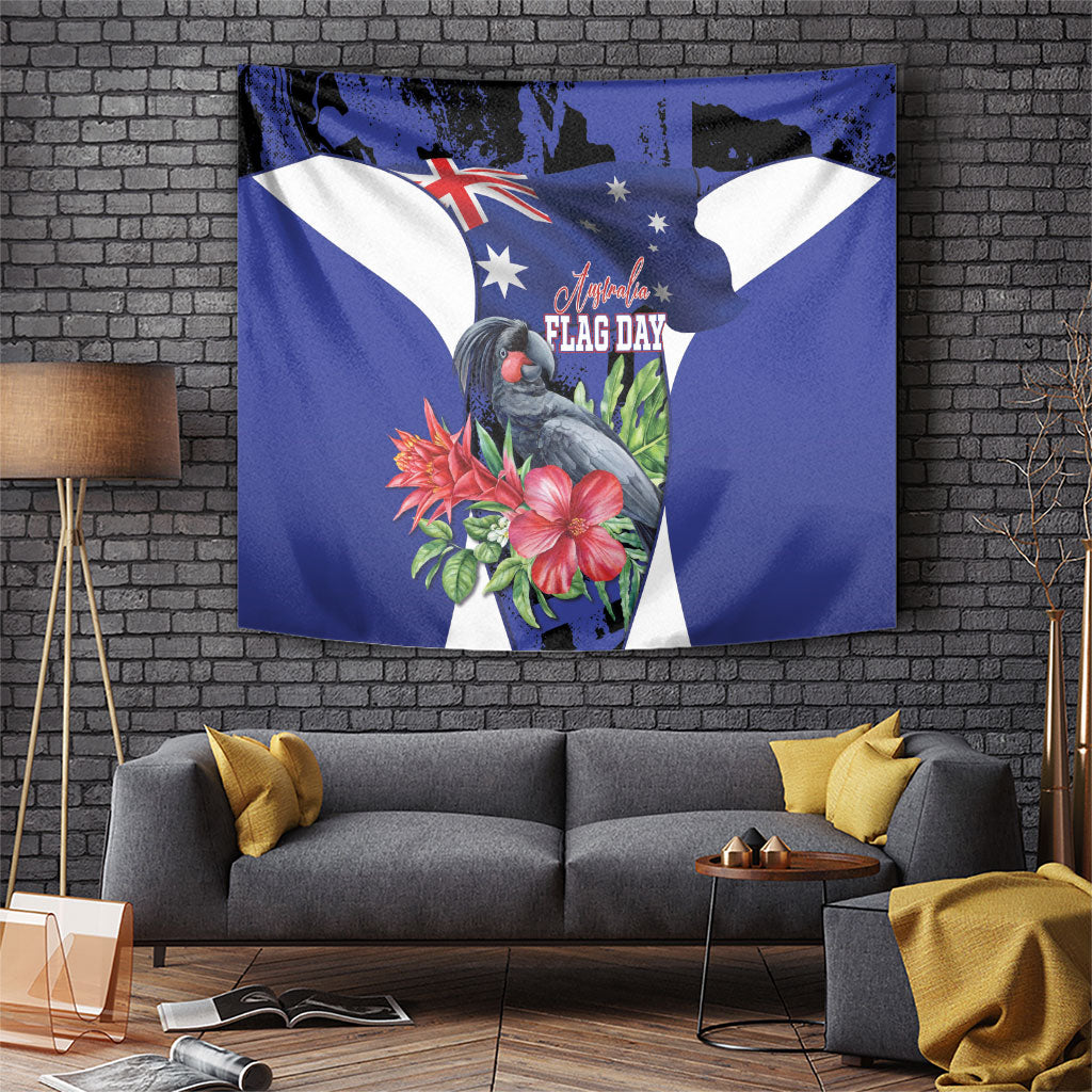 Australian National Flag Day Tapestry Palm Cockatoo Proud Of Our Flag