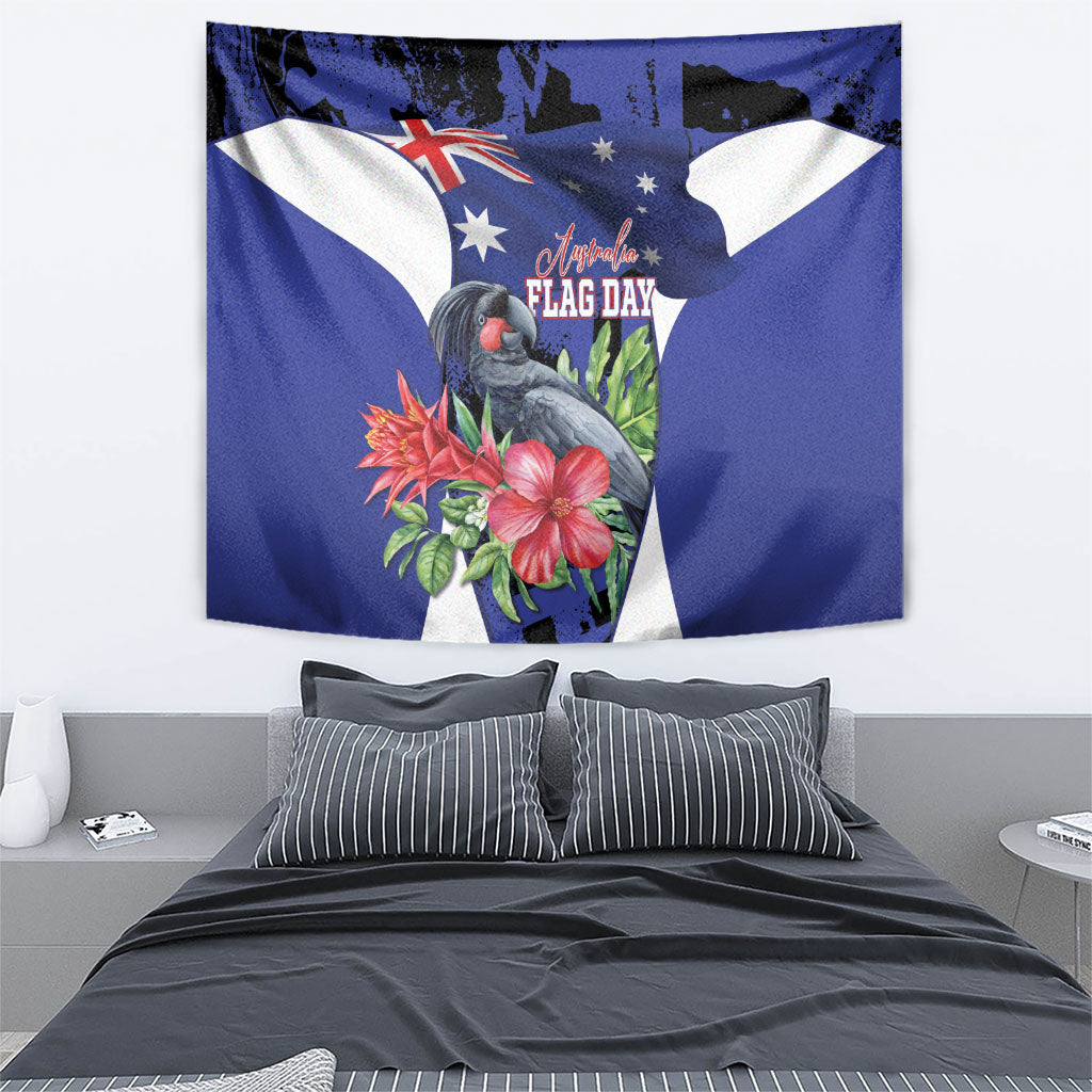 Australian National Flag Day Tapestry Palm Cockatoo Proud Of Our Flag