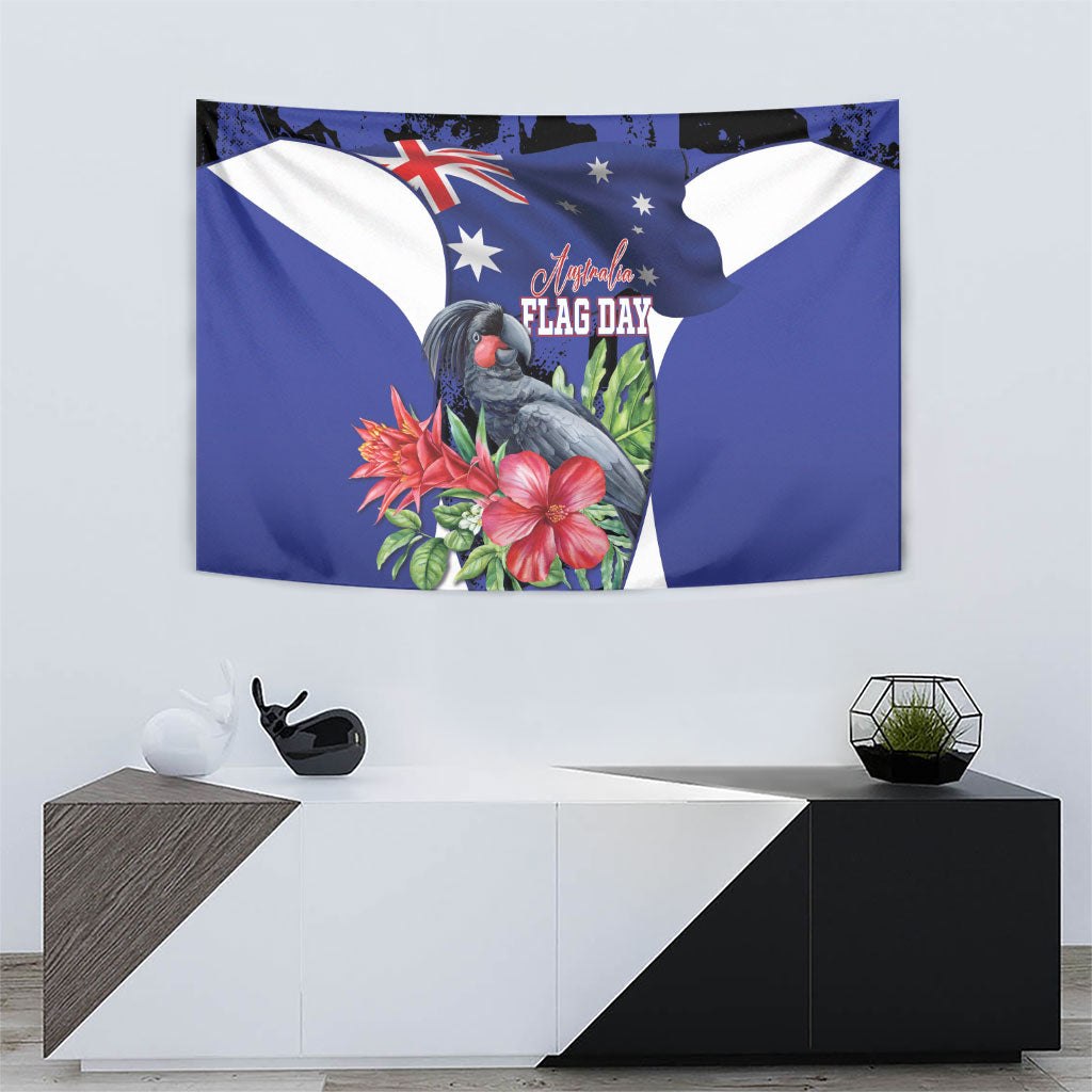 Australian National Flag Day Tapestry Palm Cockatoo Proud Of Our Flag