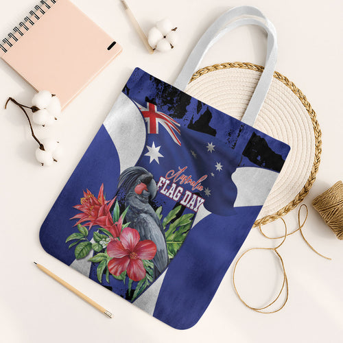 Australian National Flag Day Tote Bag Palm Cockatoo Proud Of Our Flag
