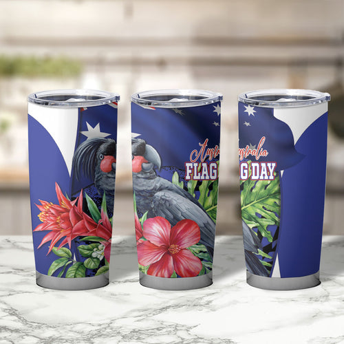 Australian National Flag Day Tumbler Cup Palm Cockatoo Proud Of Our Flag
