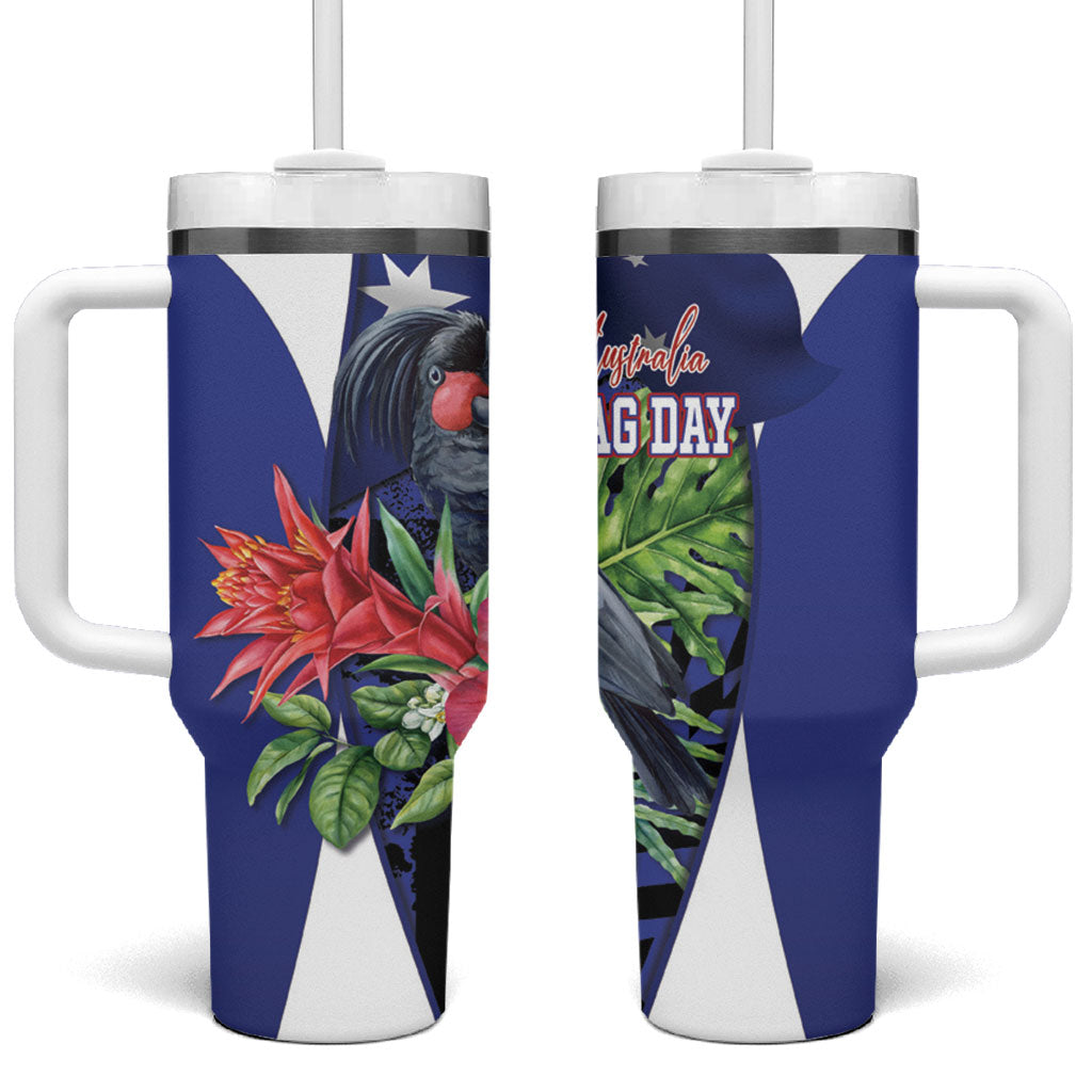 Australian National Flag Day Tumbler With Handle Palm Cockatoo Proud Of Our Flag