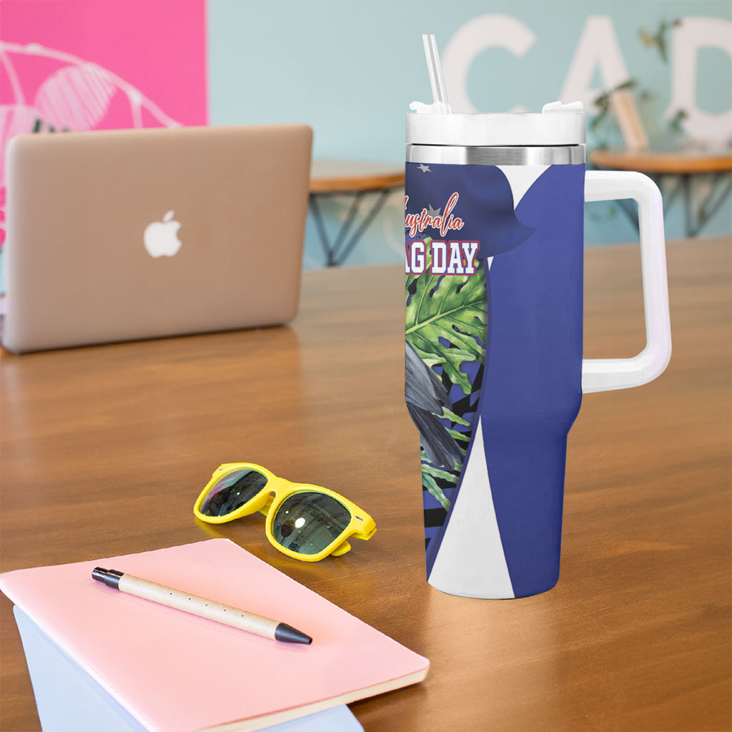 Australian National Flag Day Tumbler With Handle Palm Cockatoo Proud Of Our Flag