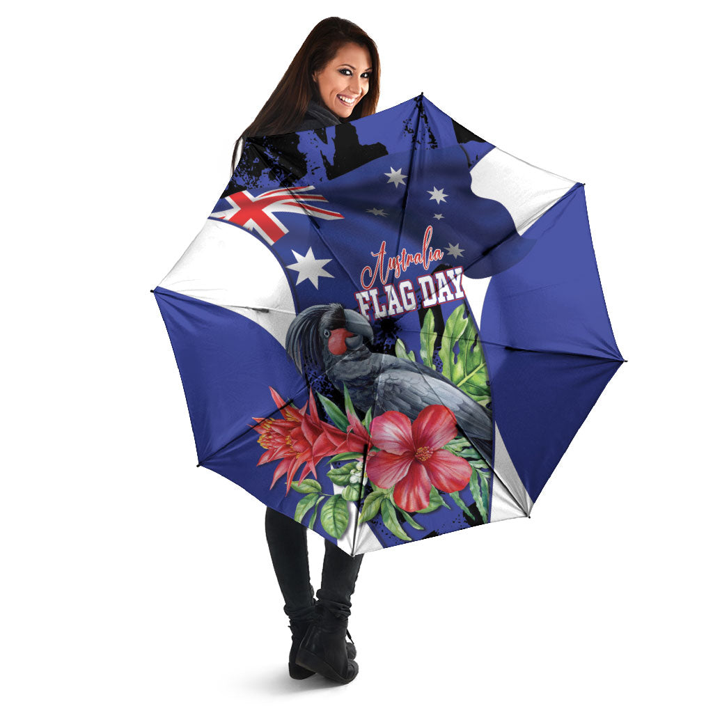 Australian National Flag Day Umbrella Palm Cockatoo Proud Of Our Flag