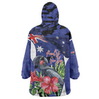 Australian National Flag Day Wearable Blanket Hoodie Palm Cockatoo Proud Of Our Flag