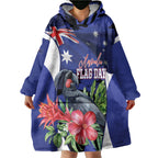 Australian National Flag Day Wearable Blanket Hoodie Palm Cockatoo Proud Of Our Flag