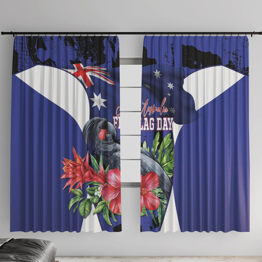 Australian National Flag Day Window Curtain Palm Cockatoo Proud Of Our Flag