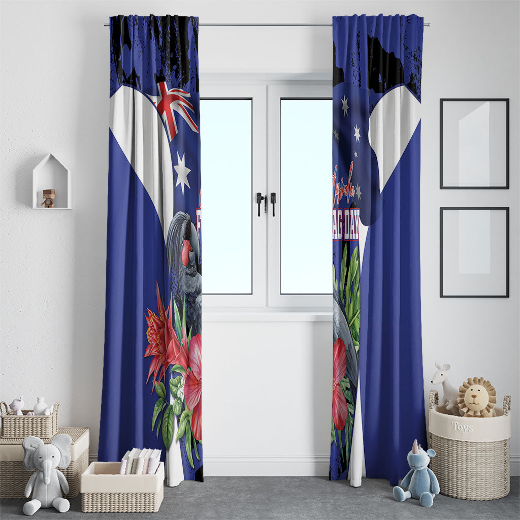 Australian National Flag Day Window Curtain Palm Cockatoo Proud Of Our Flag