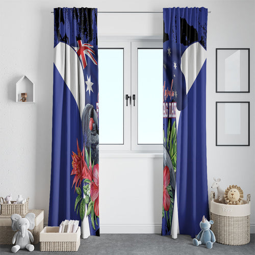 Australian National Flag Day Window Curtain Palm Cockatoo Proud Of Our Flag