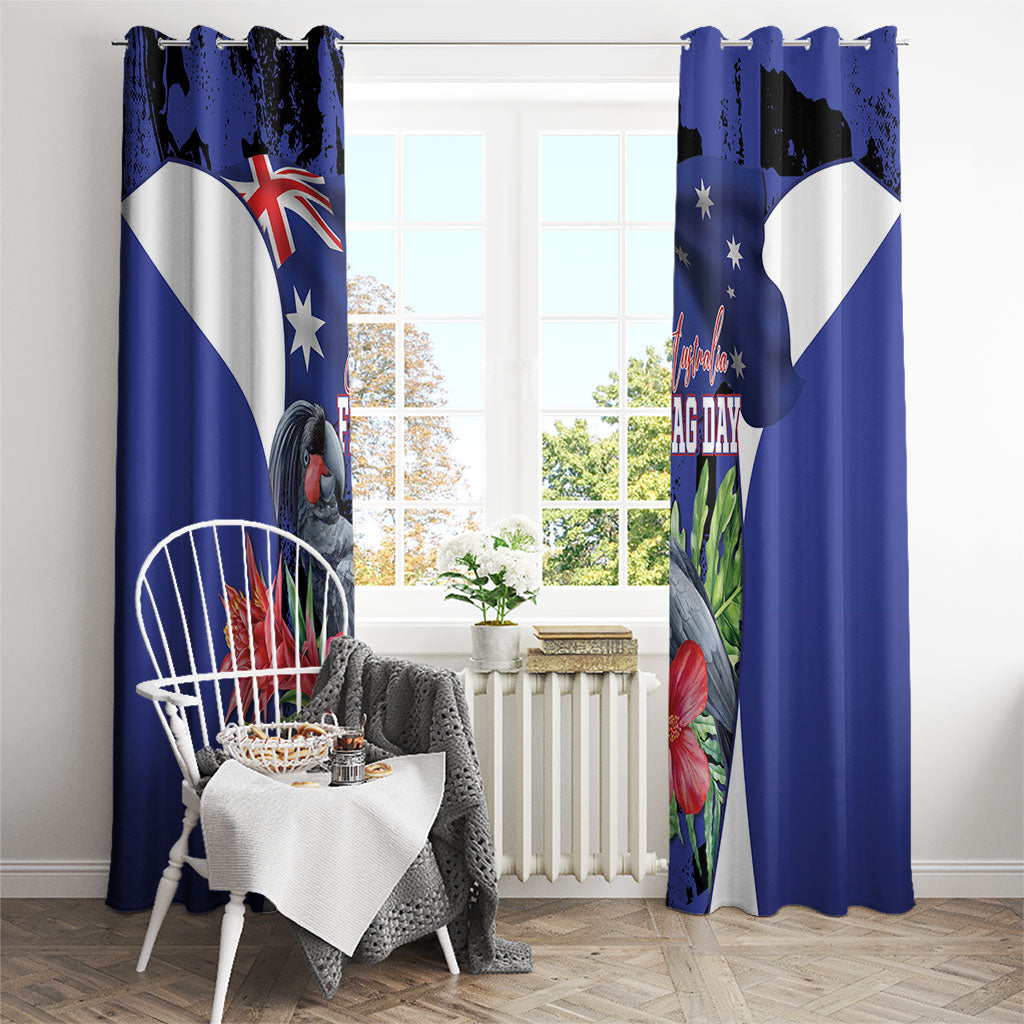 Australian National Flag Day Window Curtain Palm Cockatoo Proud Of Our Flag
