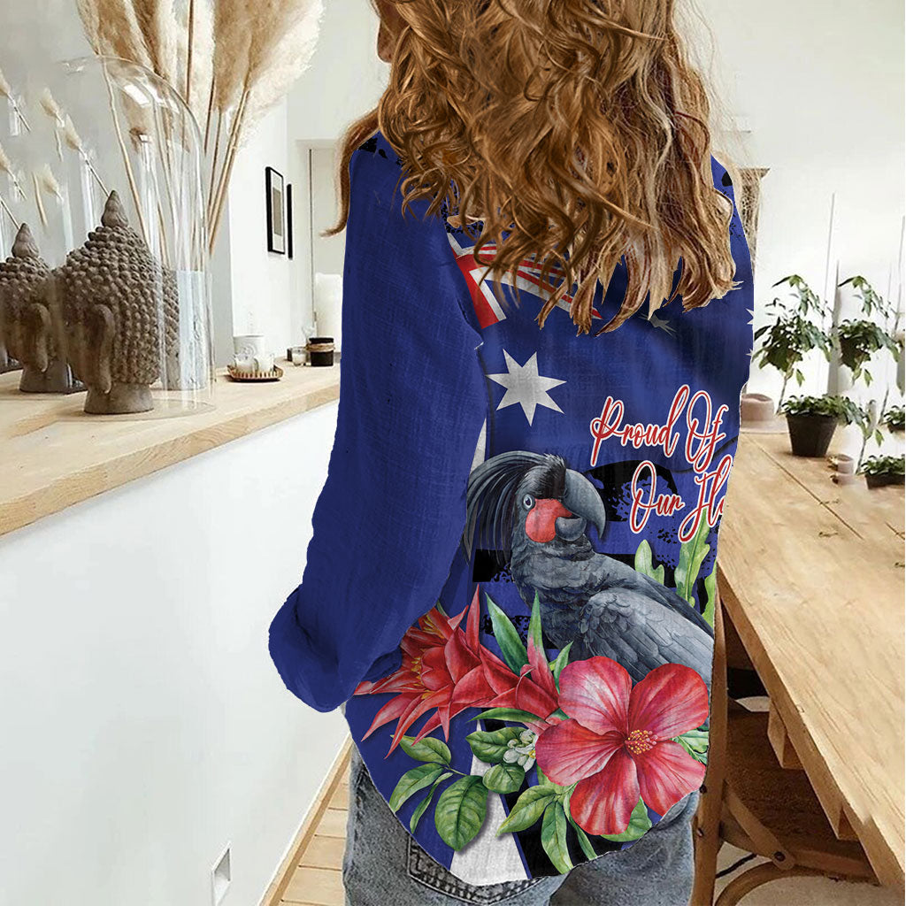 Australian National Flag Day Women Casual Shirt Palm Cockatoo Proud Of Our Flag