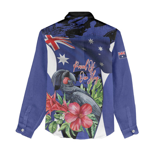 Australian National Flag Day Women Casual Shirt Palm Cockatoo Proud Of Our Flag