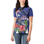 Australian National Flag Day Women Polo Shirt Palm Cockatoo Proud Of Our Flag
