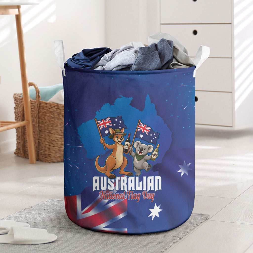 Australian National Flag Day Laundry Basket Funny Kangaroo Koala Aussie Proud