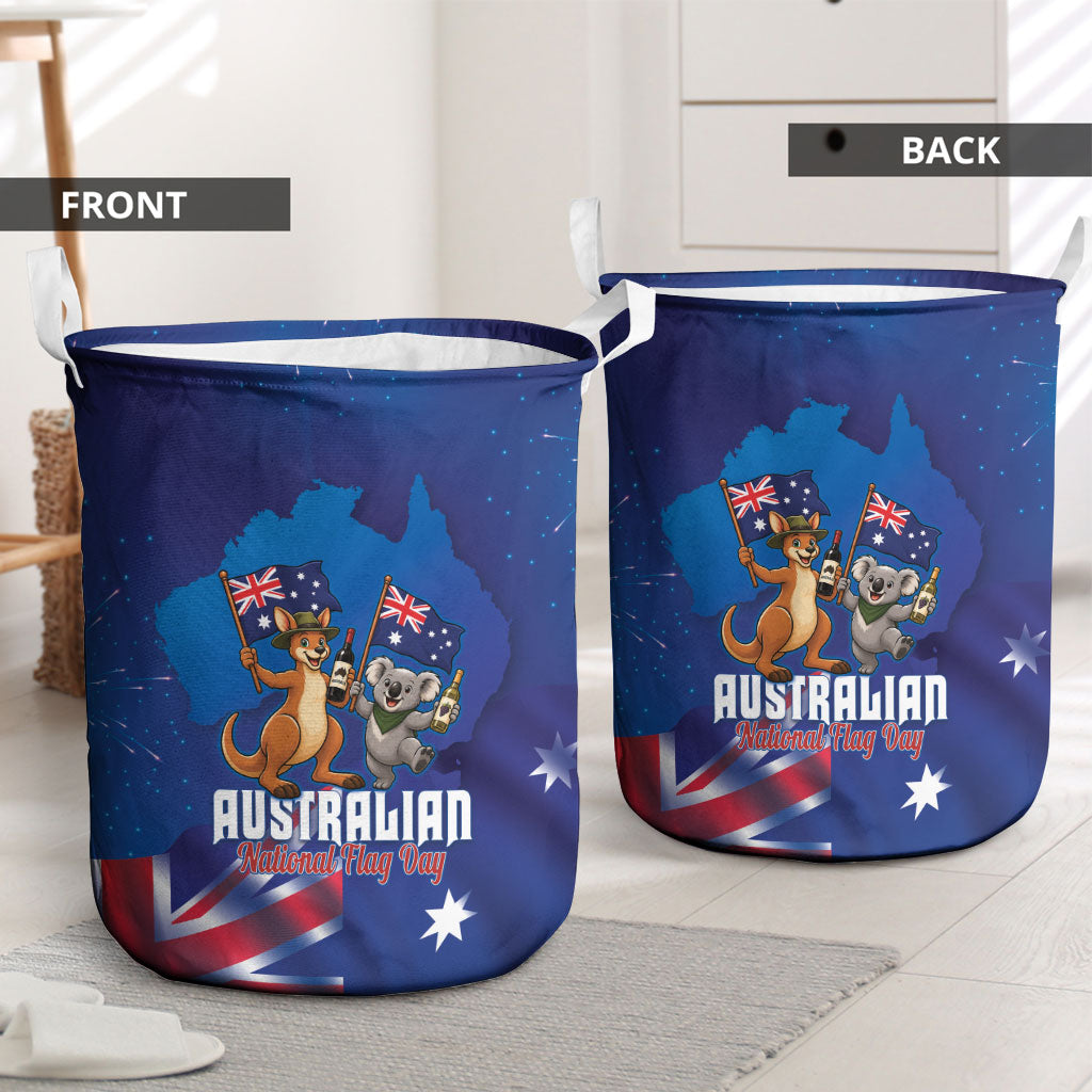 Australian National Flag Day Laundry Basket Funny Kangaroo Koala Aussie Proud