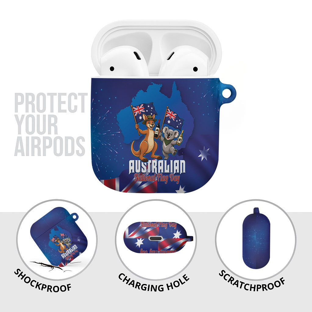 Australian National Flag Day AirPods Case Funny Kangaroo Koala Aussie Proud