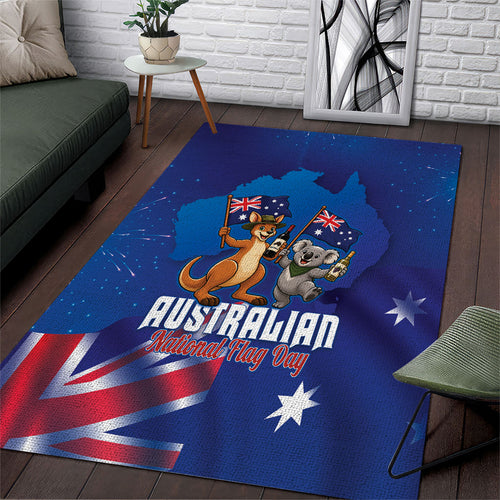 Australian National Flag Day Area Rug Funny Kangaroo Koala Aussie Proud