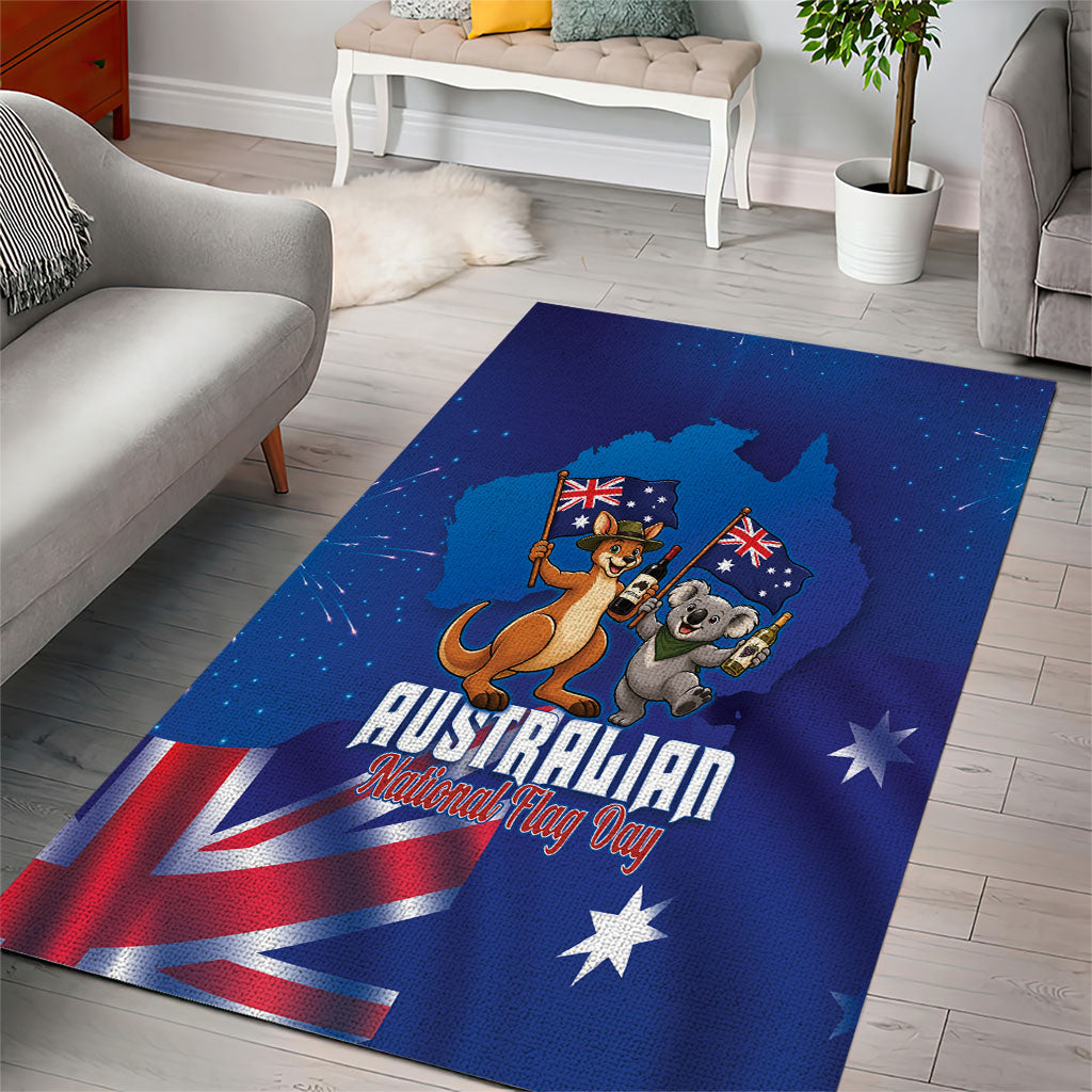Australian National Flag Day Area Rug Funny Kangaroo Koala Aussie Proud