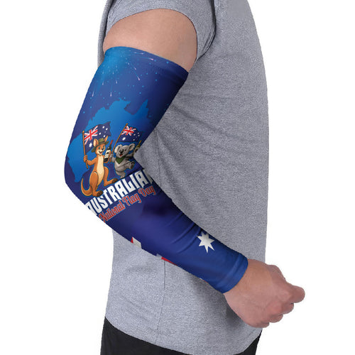 Australian National Flag Day Personalised Arm Sleeves Funny Kangaroo Koala Aussie Proud