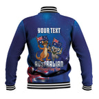 Australian National Flag Day Personalised Baseball Jacket Funny Kangaroo Koala Aussie Proud