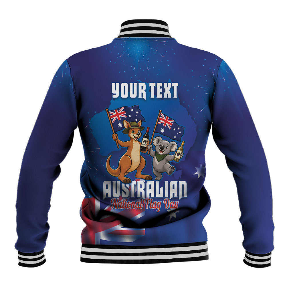 Australian National Flag Day Personalised Baseball Jacket Funny Kangaroo Koala Aussie Proud