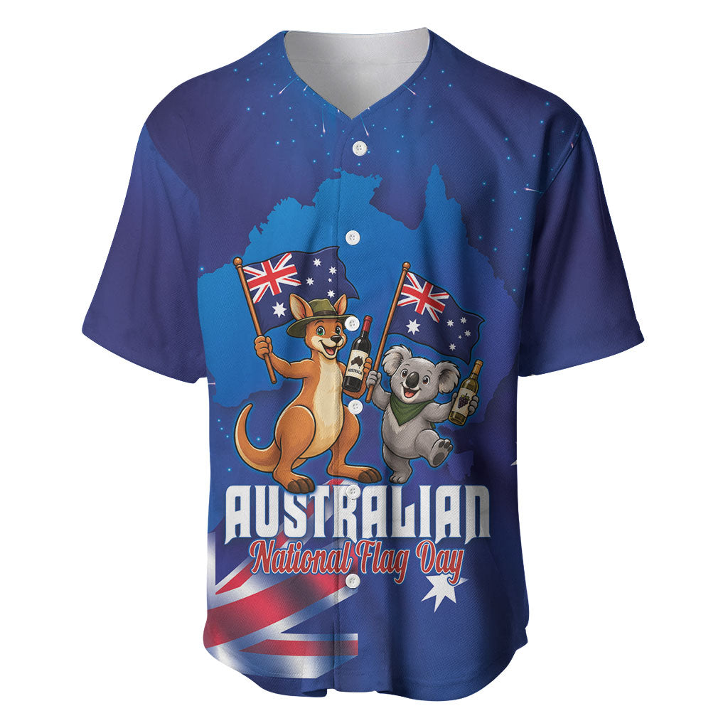 Australian National Flag Day Personalised Baseball Jersey Funny Kangaroo Koala Aussie Proud
