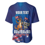 Australian National Flag Day Personalised Baseball Jersey Funny Kangaroo Koala Aussie Proud