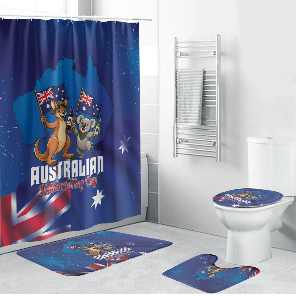 Australian National Flag Day Bathroom Set Funny Kangaroo Koala Aussie Proud