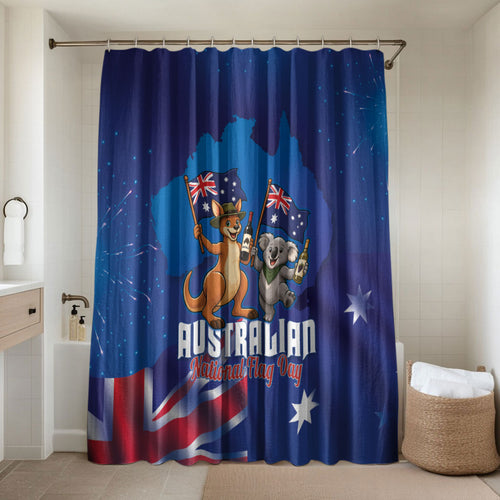 Australian National Flag Day Bathroom Set Funny Kangaroo Koala Aussie Proud