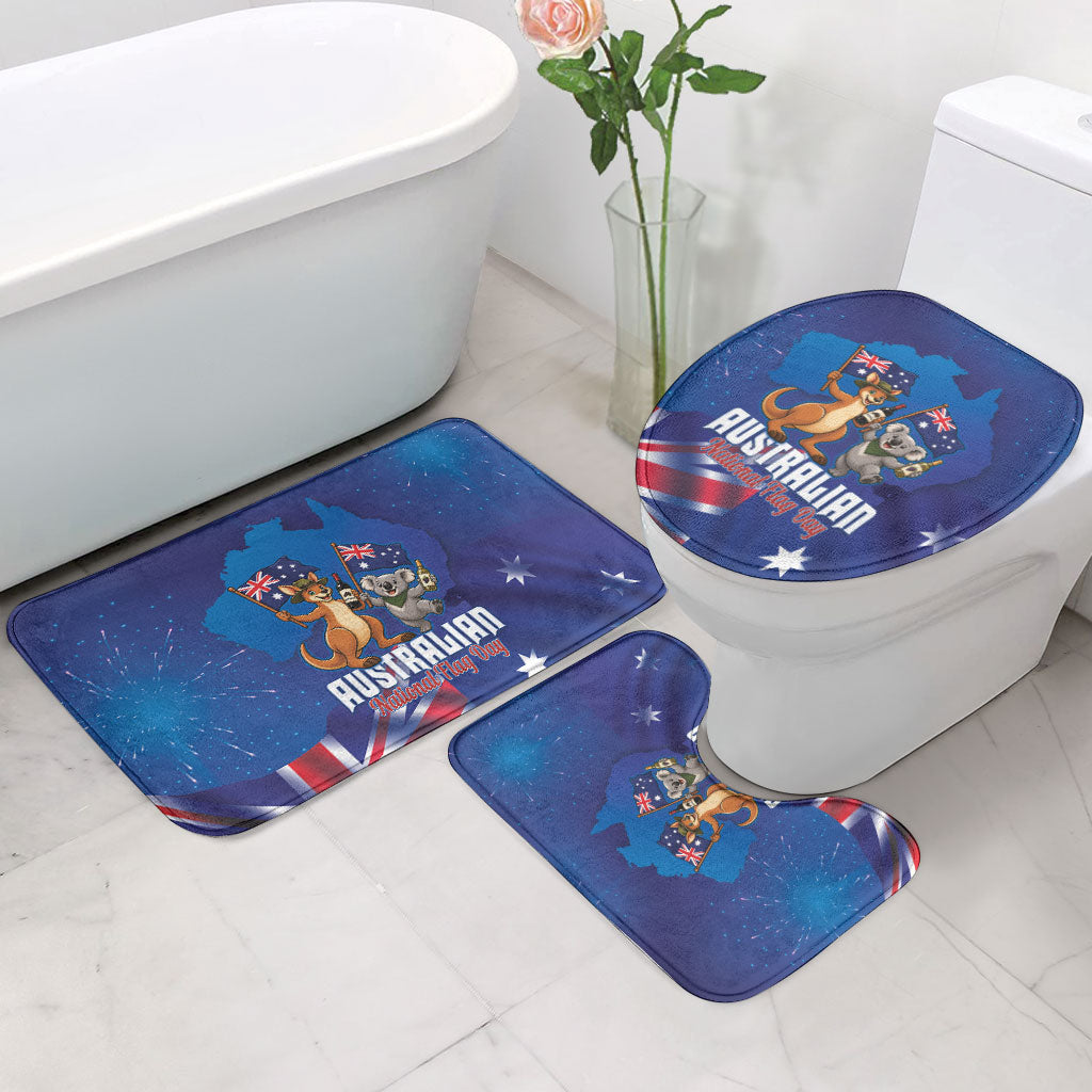 Australian National Flag Day Bathroom Set Funny Kangaroo Koala Aussie Proud