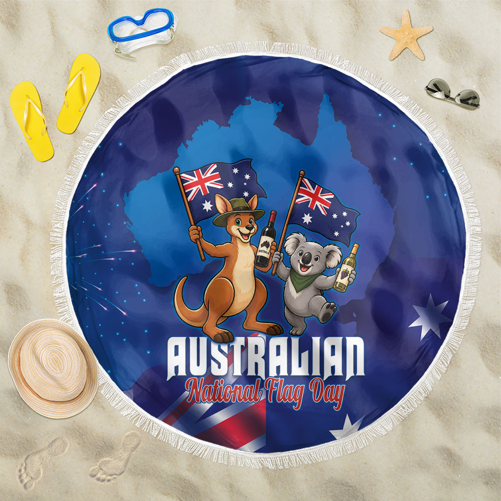Australian National Flag Day Beach Blanket Funny Kangaroo Koala Aussie Proud