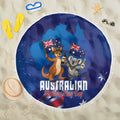 Australian National Flag Day Beach Blanket Funny Kangaroo Koala Aussie Proud