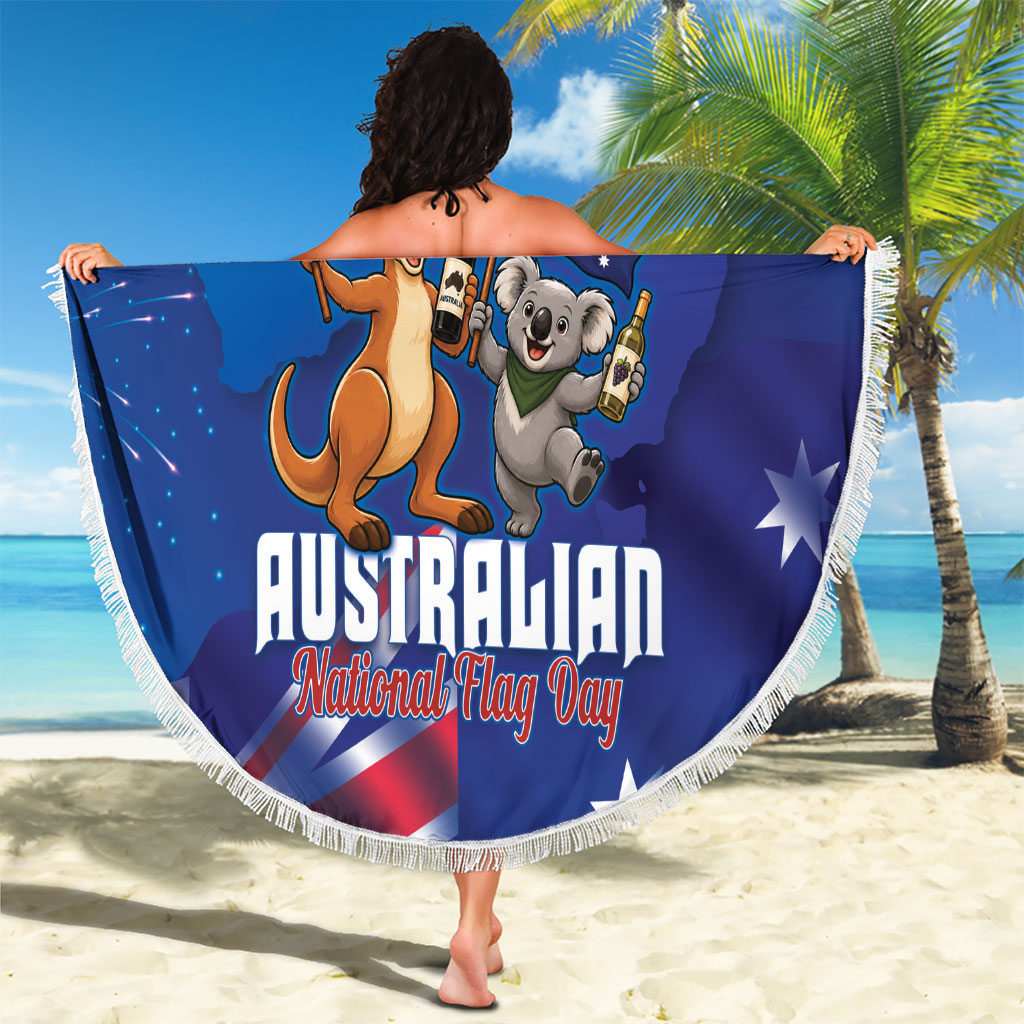 Australian National Flag Day Beach Blanket Funny Kangaroo Koala Aussie Proud