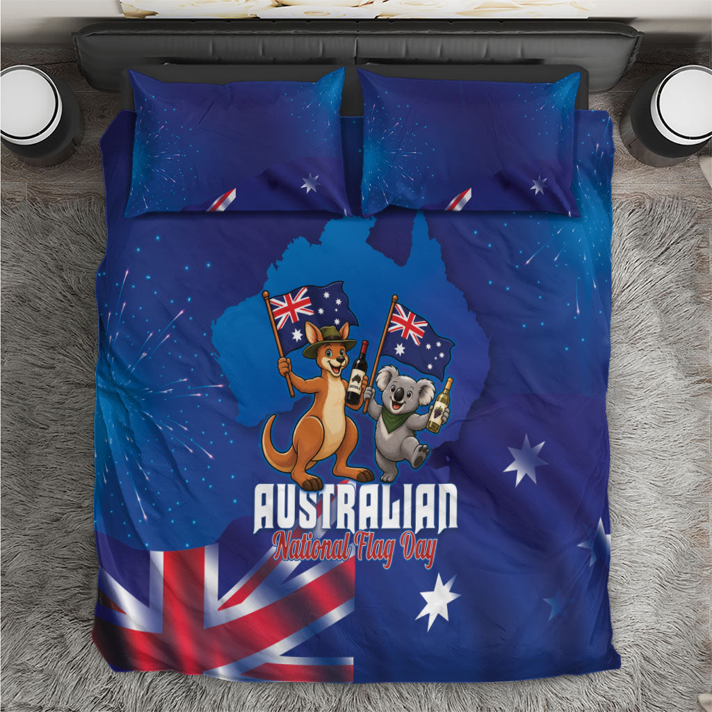 Australian National Flag Day Bedding Set Funny Kangaroo Koala Aussie Proud