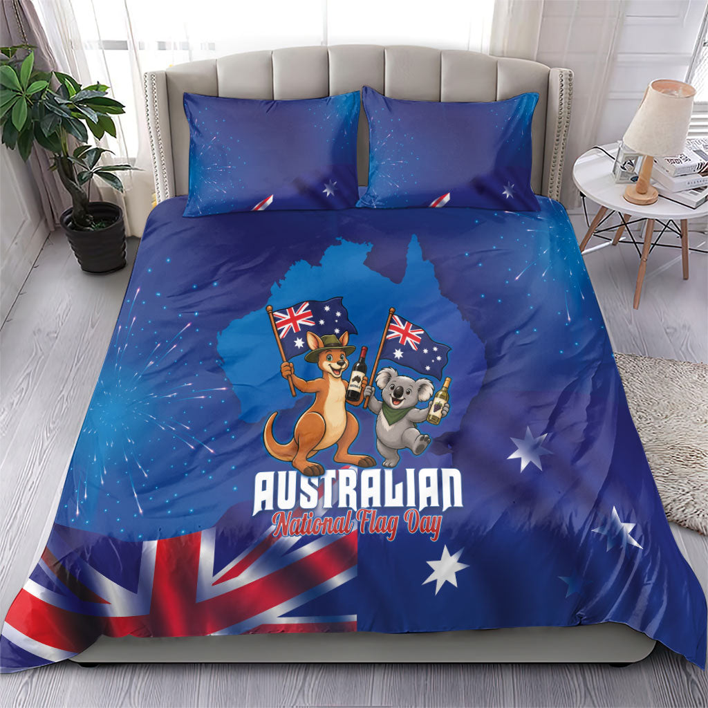 Australian National Flag Day Bedding Set Funny Kangaroo Koala Aussie Proud