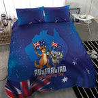 Australian National Flag Day Bedding Set Funny Kangaroo Koala Aussie Proud