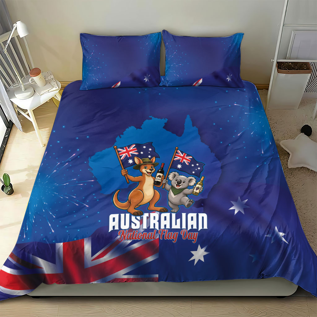 Australian National Flag Day Bedding Set Funny Kangaroo Koala Aussie Proud