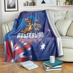Australian National Flag Day Blanket Funny Kangaroo Koala Aussie Proud