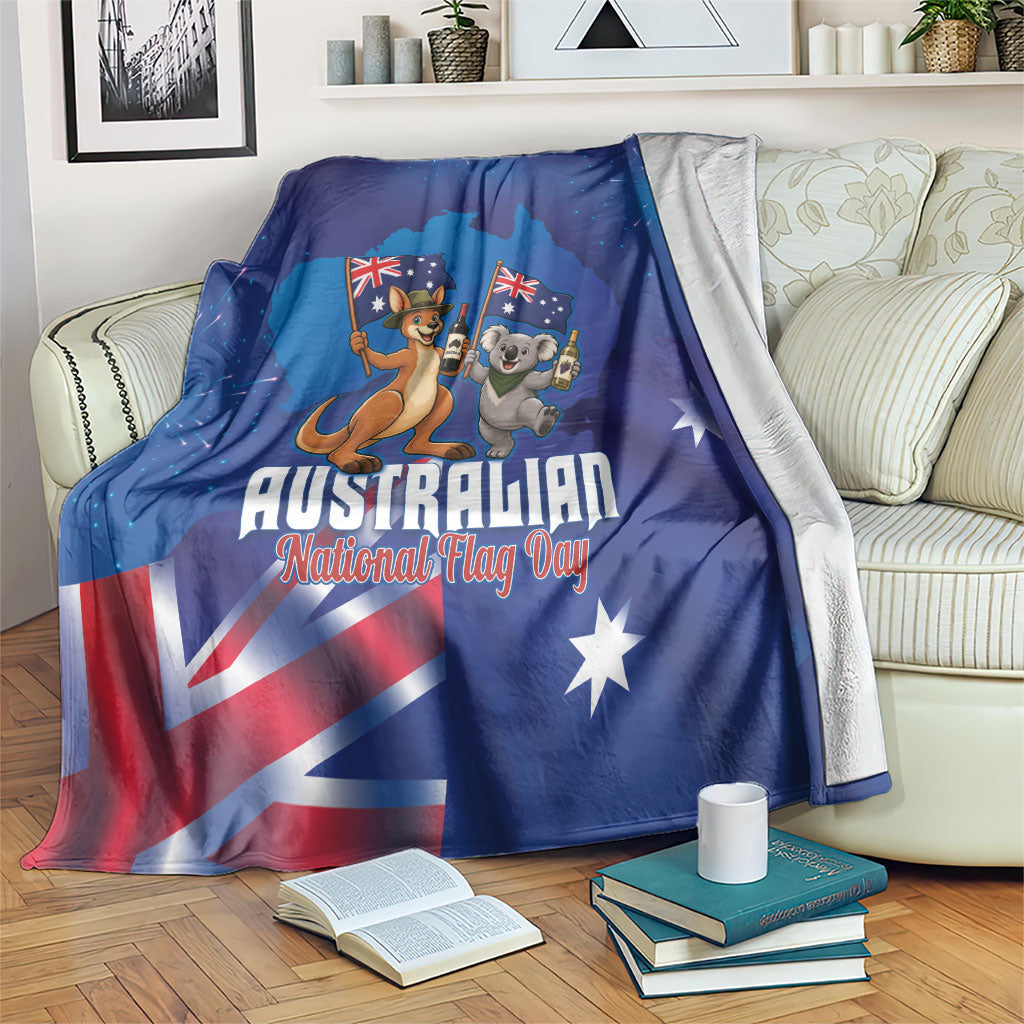 Australian National Flag Day Blanket Funny Kangaroo Koala Aussie Proud