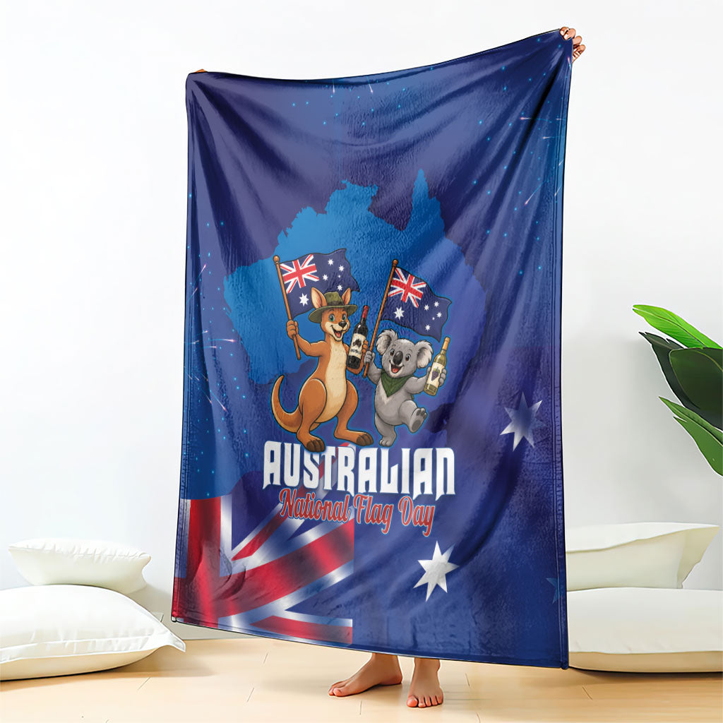 Australian National Flag Day Blanket Funny Kangaroo Koala Aussie Proud