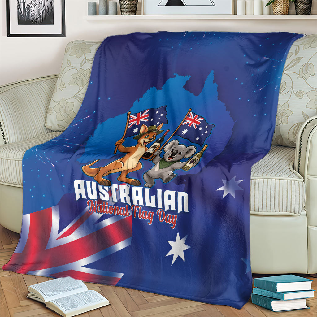Australian National Flag Day Blanket Funny Kangaroo Koala Aussie Proud