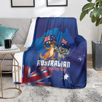 Australian National Flag Day Blanket Funny Kangaroo Koala Aussie Proud